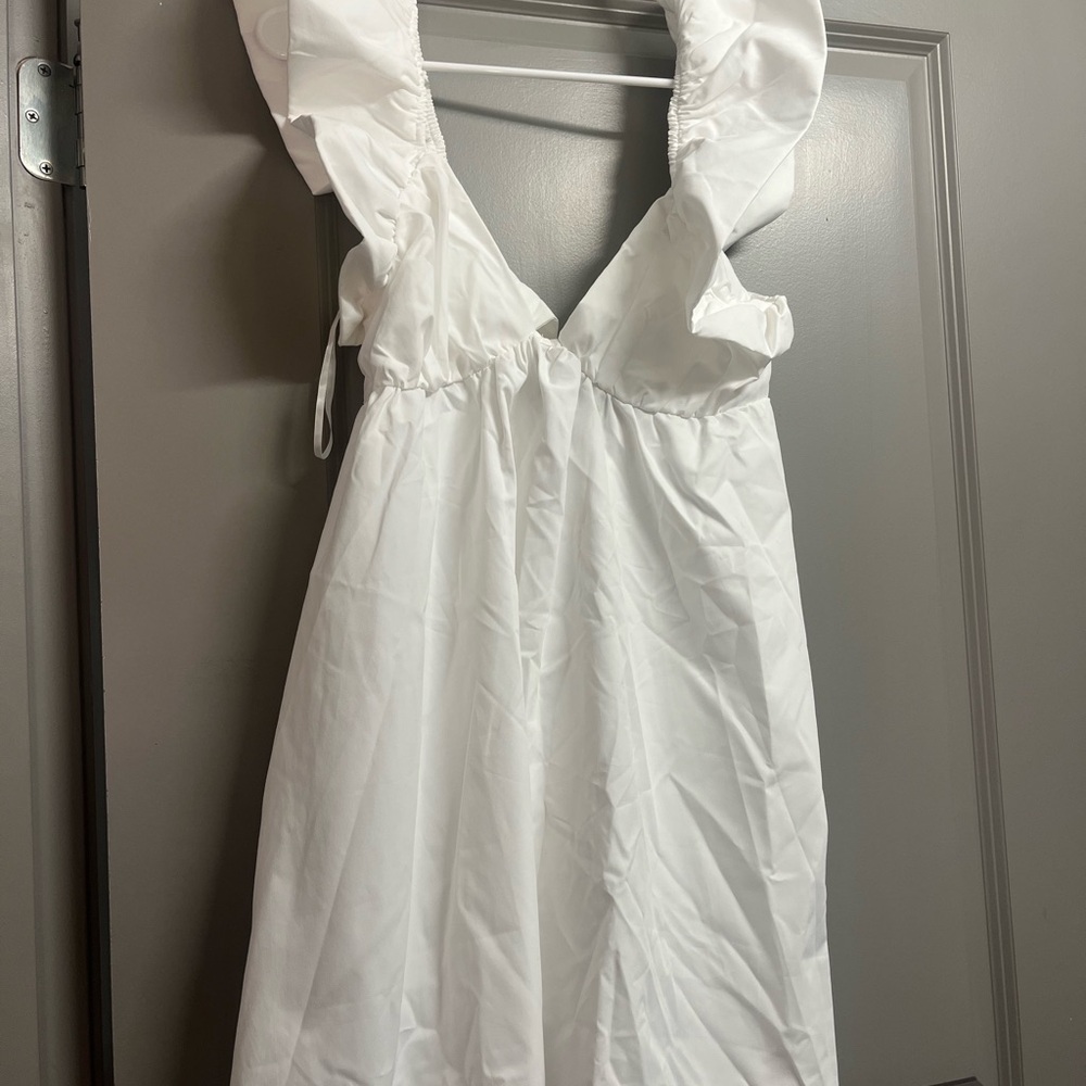 White Ruffle Dress
